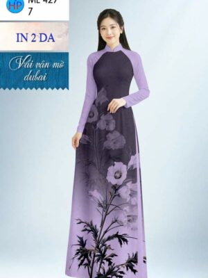 Vải Áo Dài Hoa In 4D AD ML429