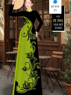 Vải Áo Dài Hoa In 4D AD BT444