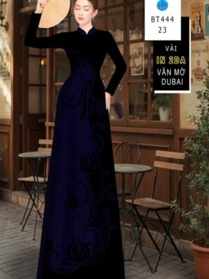 Vải Áo Dài Hoa In 4D AD BT444