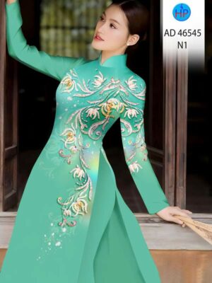 Vải Áo Dài Hoa Văn AD 46545