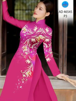 Vải Áo Dài Hoa Văn AD 46545