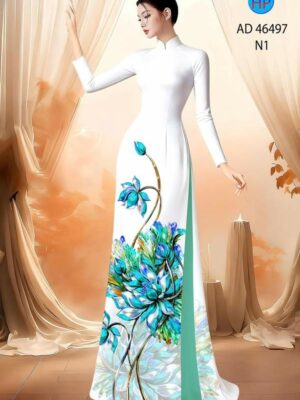 Vải Áo Dài Hoa Cúc AD 46497