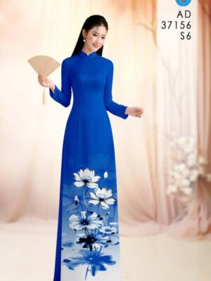 Vải Áo Dài Hoa Sen AD 37156