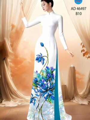 Vải Áo Dài Hoa Cúc AD 46497