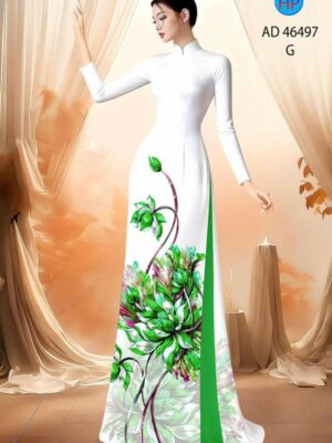 Vải Áo Dài Hoa Cúc AD 46497
