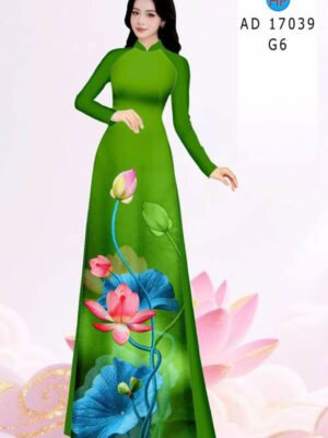 Vải Áo Dài Hoa Sen AD 17039