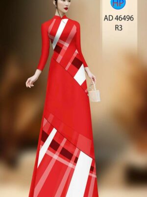Vải Áo Dài Hoa Văn AD 46496