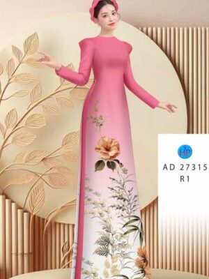 Vải Áo Dài Hoa In 3D AD 27315