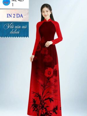 Vải Áo Dài Hoa In 4D AD ML429