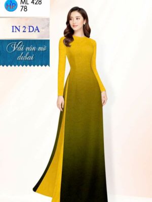 Vải Áo Dài Hoa In 4D AD ML428