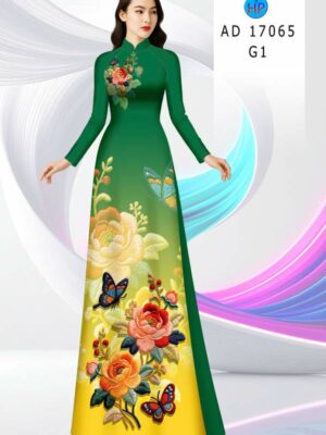 Vải Áo Dài Hoa Hồng AD 17065