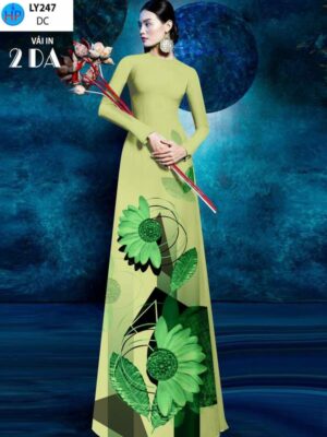 Vải Áo Dài Hoa Cúc AD LY247