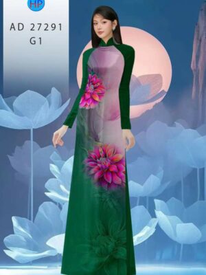 Vải Áo Dài Hoa In 3D AD 27291