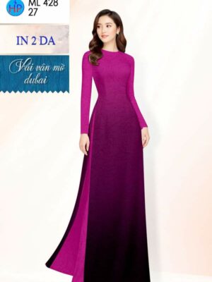 Vải Áo Dài Hoa In 4D AD ML428
