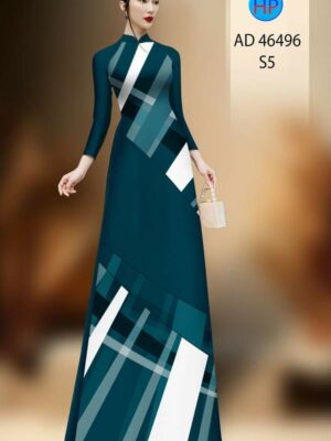 Vải Áo Dài Hoa Văn AD 46496