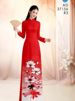 Vải Áo Dài Hoa Sen AD 37156