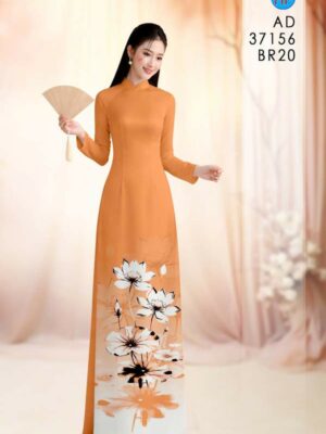 Vải Áo Dài Hoa Sen AD 37156