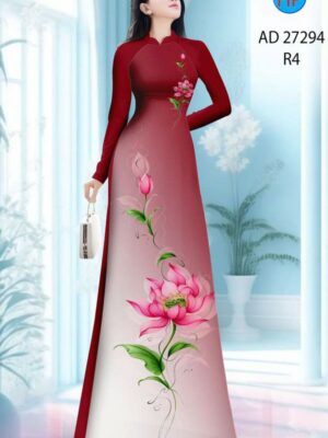 Vải Áo Dài Hoa Sen AD 27294