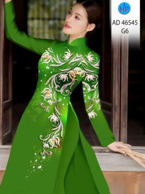 Vải Áo Dài Hoa Văn AD 46545