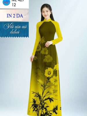 Vải Áo Dài Hoa In 4D AD ML429