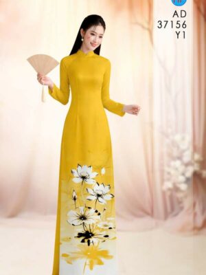 Vải Áo Dài Hoa Sen AD 37156