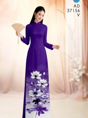 Vải Áo Dài Hoa Sen AD 37156