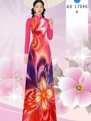 Vải Áo Dài Hoa In 3D AD 17040