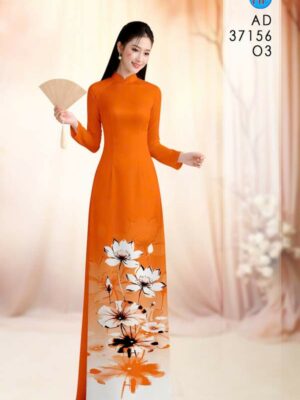 Vải Áo Dài Hoa Sen AD 37156