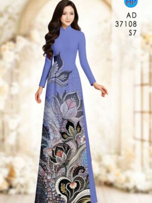 Vải Áo Dài Hoa Sen AD 37108