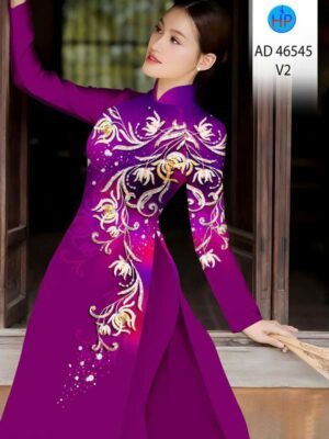 Vải Áo Dài Hoa Văn AD 46545