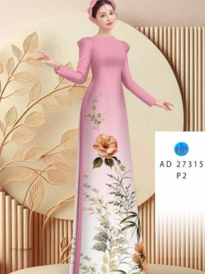 Vải Áo Dài Hoa In 3D AD 27315