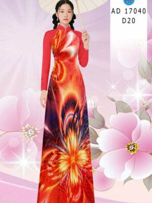 Vải Áo Dài Hoa In 3D AD 17040