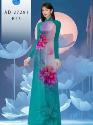 Vải Áo Dài Hoa In 3D AD 27291