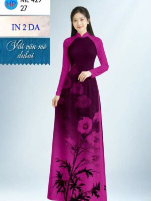 Vải Áo Dài Hoa In 4D AD ML429