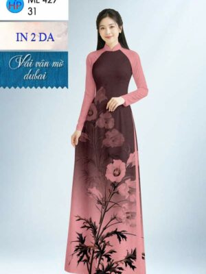 Vải Áo Dài Hoa In 4D AD ML429