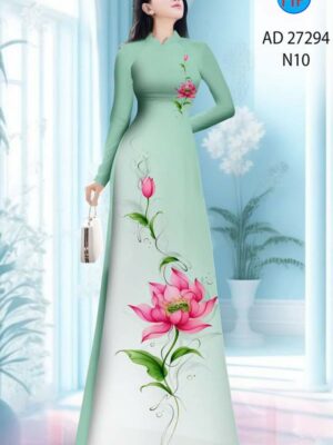 Vải Áo Dài Hoa Sen AD 27294