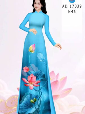 Vải Áo Dài Hoa Sen AD 17039