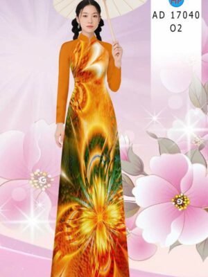 Vải Áo Dài Hoa In 3D AD 17040