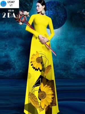 Vải Áo Dài Hoa Cúc AD LY247