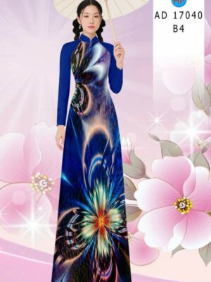 Vải Áo Dài Hoa In 3D AD 17040