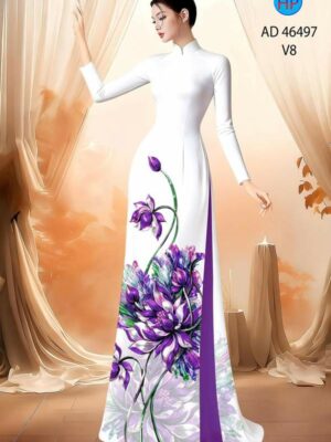 Vải Áo Dài Hoa Cúc AD 46497