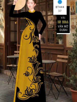 Vải Áo Dài Hoa In 4D AD BT444