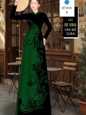 Vải Áo Dài Hoa In 4D AD BT444