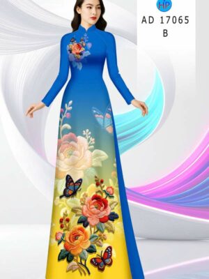 Vải Áo Dài Hoa Hồng AD 17065