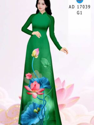 Vải Áo Dài Hoa Sen AD 17039