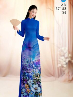 Vải Áo Dài Hoa In 3D AD 37153