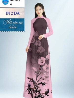 Vải Áo Dài Hoa In 4D AD ML429