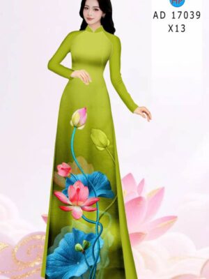 Vải Áo Dài Hoa Sen AD 17039