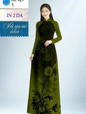 Vải Áo Dài Hoa In 4D AD ML429