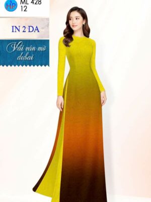 Vải Áo Dài Hoa In 4D AD ML428